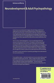 Neurodevt & Adult Psychopathology