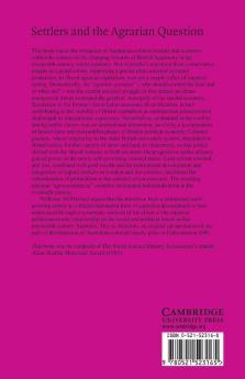 Settlers and the Agrarian Question