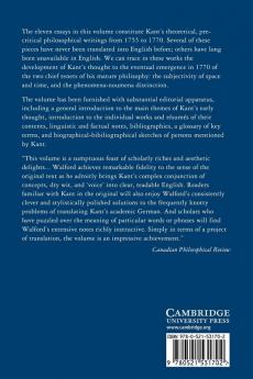 Theoretical Philosophy 1755 1770