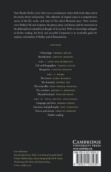 The Cambridge Companion to Shelley