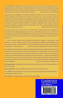 Behavioral Social Choice