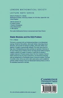 Stable Modules and the D(2)-Problem