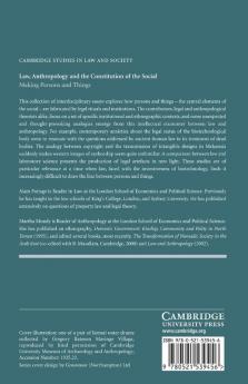 Law Anthropology and the Constitution of the Social