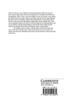 The Sentences of Sextus