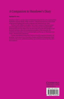 A Companion to Henslowe's Diary