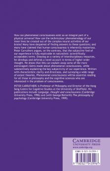 Phenomenal Consciousness