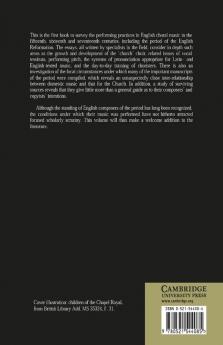 English Choral Practice 1400 1650