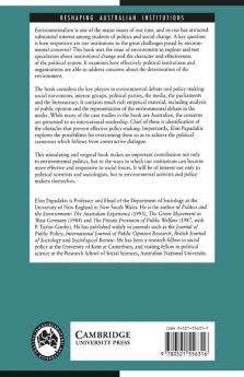Environmental Politics and Institutional Change