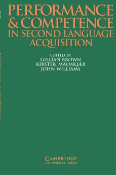 Performance and Competence in Second Language Acquisition