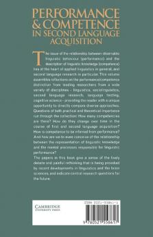Performance and Competence in Second Language Acquisition