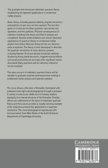 Relativistic Quantum Mechanics