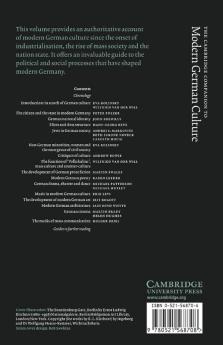 The Cambridge Companion to Modern German Culture