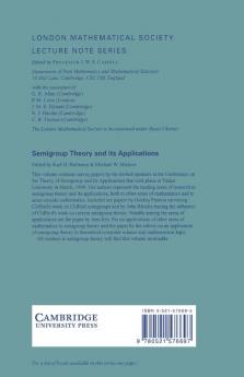 Semigroup Theory and Its Applications