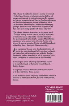 The Culture of the Mathematics Classroom