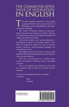 The Communicative Value of Intonation in English
