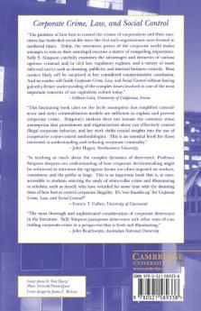 Corporate Crime Law and Social Control
