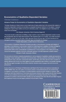 Econometrics of Qualitative Dependent Variables