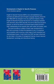Developments in English for Specific Purposes