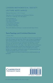 Tame Topology and O-Minimal Structures