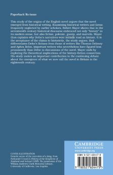 History and the Early English Novel