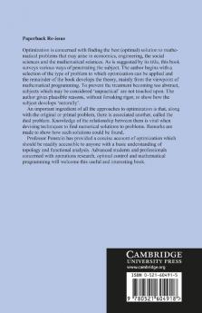 Approaches to the Theory of Optimization