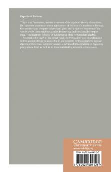 Algebraic Automata Theory