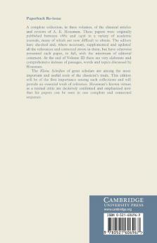 The Classical Papers of A. E. Housman