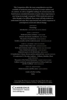 The Cambridge Companion to Modernist Poetry
