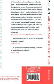 Adorno's Aesthetics of Music