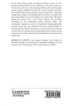 Domestic Society and International Cooperation