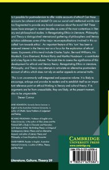 Renegotiating Ethics in Literature Philosophy and             Theory