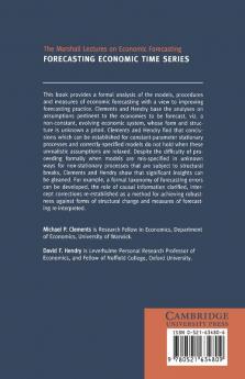 Forecasting Economic Time Series