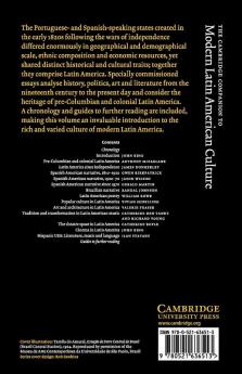 The Cambridge Companion to Modern Latin American Culture