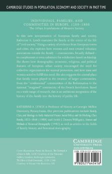 Individuals Families and Communities in Europe 1200-1800