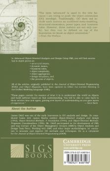 Advanced Object-Oriented Analysis and Design Using UML