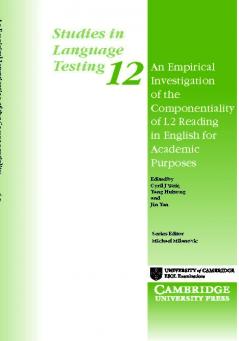 An Empirical Investigation of the Componentiality of L2 Reading in English for Academic Purposes