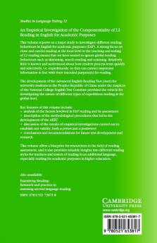 An Empirical Investigation of the Componentiality of L2 Reading in English for Academic Purposes