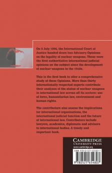 International Law the International Court of Justice and Nuclear Weapons