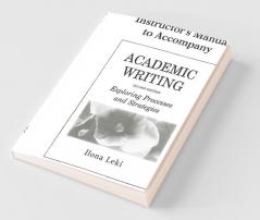 Academic Writing Instructor's Manual