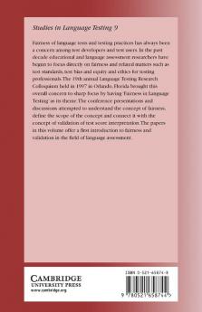 Fairness and Validation in Language Assessment