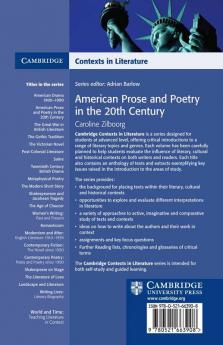 American Prose and Poetry in the 20th Century