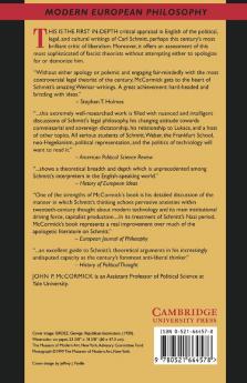Carl Schmitt's Critique of Liberalism