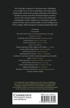 The Cambridge Companion to Goethe
