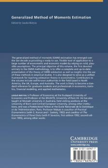 Generalized Method of Moments Estimation