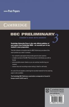 Cambridge BEC Preliminary 3 with Answers