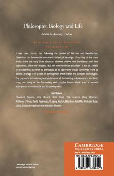 Philosophy Biology and Life