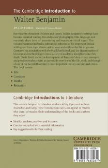 The Cambridge Introduction to Walter Benjamin