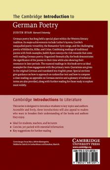 The Cambridge Introduction to German Poetry