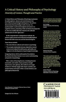 A Critical History and Philosophy of             Psychology
