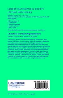 L-Functions and Galois Representations